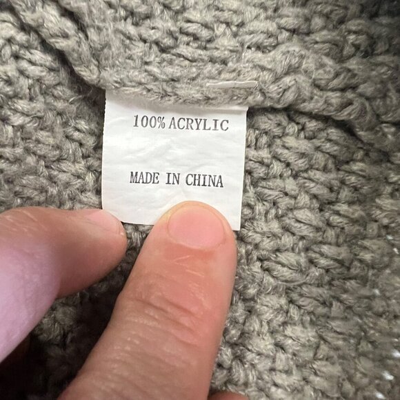 OmicGot Women's Knit Open Front Cardigan Long Sleeve Gray Size Medium - Picture 9 of 9